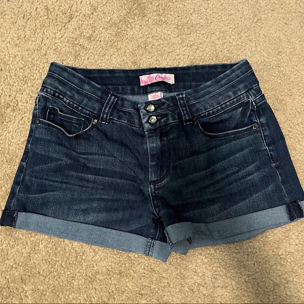 Candie’s blue denim shorts